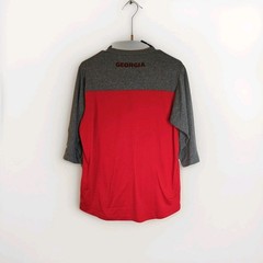 Nike Dri-Fit Gray and Red UGA Georgia Bull Dogs Mens M 3/4 Lenth Tshirt