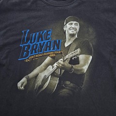 Luke Bryan Shirt Mens 2XL Black Dirt Road Diaries Tour 2013 Concert Tee Country