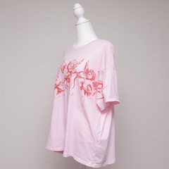 Way To Celebrate Pink Cupid T-Shirt Womens XLarge Oversized Angel Cherub Graphic