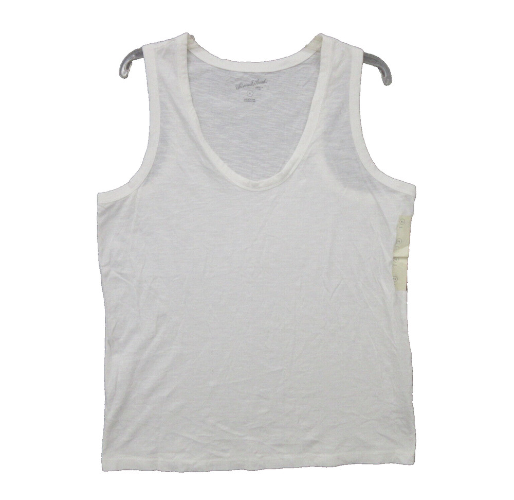 Universal Thread Mens Shirt Extra Large XL White Scoop Sleeveless Cotton New
