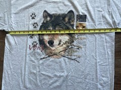 Vtg 90s Wolf T-Shirt Mens XL Nature Wildlife CA Fruit of the Loom Single Stitch
