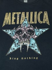 Metallica King Nothing T-Shirt XL Pushead Skull Faded Charcoal Boxy Band Tee