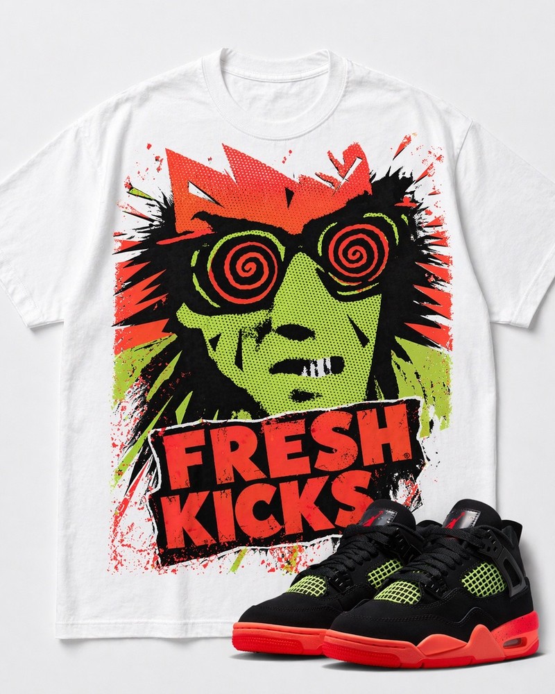 Fresh Kicks Black Infared 23 White Tee