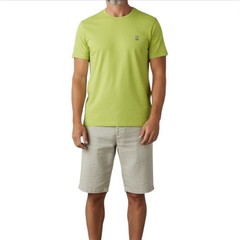 PSYCHO BUNNY Pima Cotton Classic Crewneck T-Shirt Men 7 (XL) Lime Everyday Boho
