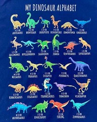 Dinosaur Alphabet Port & Company Ringspun Fan Favorite T-shirt Large
