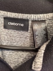 Gently Worn – 3 Men’s Claiborne Shirts – XXL Black And Grey – V Neck And Rounded