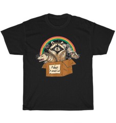 Adopt A Street Cat Funny Opossum Raccoon Skunk Vintage T-Shirt Unisex Tee Gift