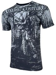 Xtreme Couture by Affliction Men’s T-Shirt Justice Cross Biker Y2K S-5XL