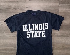 Vintage MV Sport NCAA Illinois State Short Sleeve Tee Shirt Mens Small Black