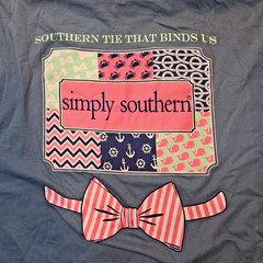 simply southern tee shirt large multi logo front back