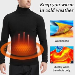 Men’s Thermal Turtleneck Shirts Long Sleeve Pullover Sweater Top Base Layer Warm