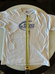 Vintage Fruit of the Loom Bud Light NFL Sponsor T-Shirt White Men’s XL