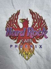 Vintage Hard Rock Cafe Shirt Mens XL White Phoenix Desert Graphic Tee Fire