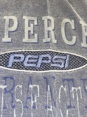 Unisex PEPSI L/XL T-Shirt “100 PERCENT PEPSI GUARANTEED” Embroidered 90s Retro