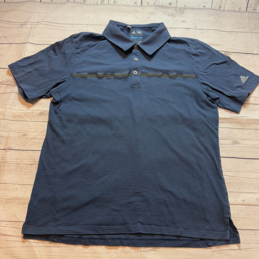 Adidas Climacool Blue Golf Polo Shirt Men’s Size Medium