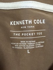 Kenneth Cole The Pocket Tee Men’s T-Shirt Acorn Brown Short Sleeve Large NWT