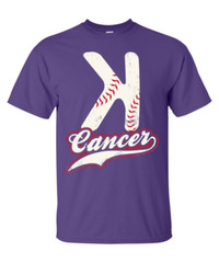 K Cancer Baseball T-Shirt – Strike Out Cancer Support The Fight Against Cancer