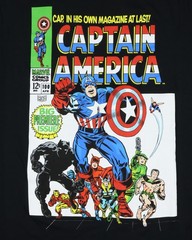 Marvel Comics Captain America Silver Age Mens Graphic Adult Short Sleeve Tee(2X)