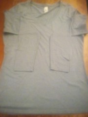 District Perfect Tri Sz.M Grey Long Sleeve V Neck Shirt
