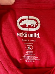 Ecko Unltd Rawthentic Red Graphic Logo Crew Neck Short Sleeve T-Shirt XL