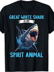 Great White Shark Is My Spirit Animal Great White Shark T-Shirt