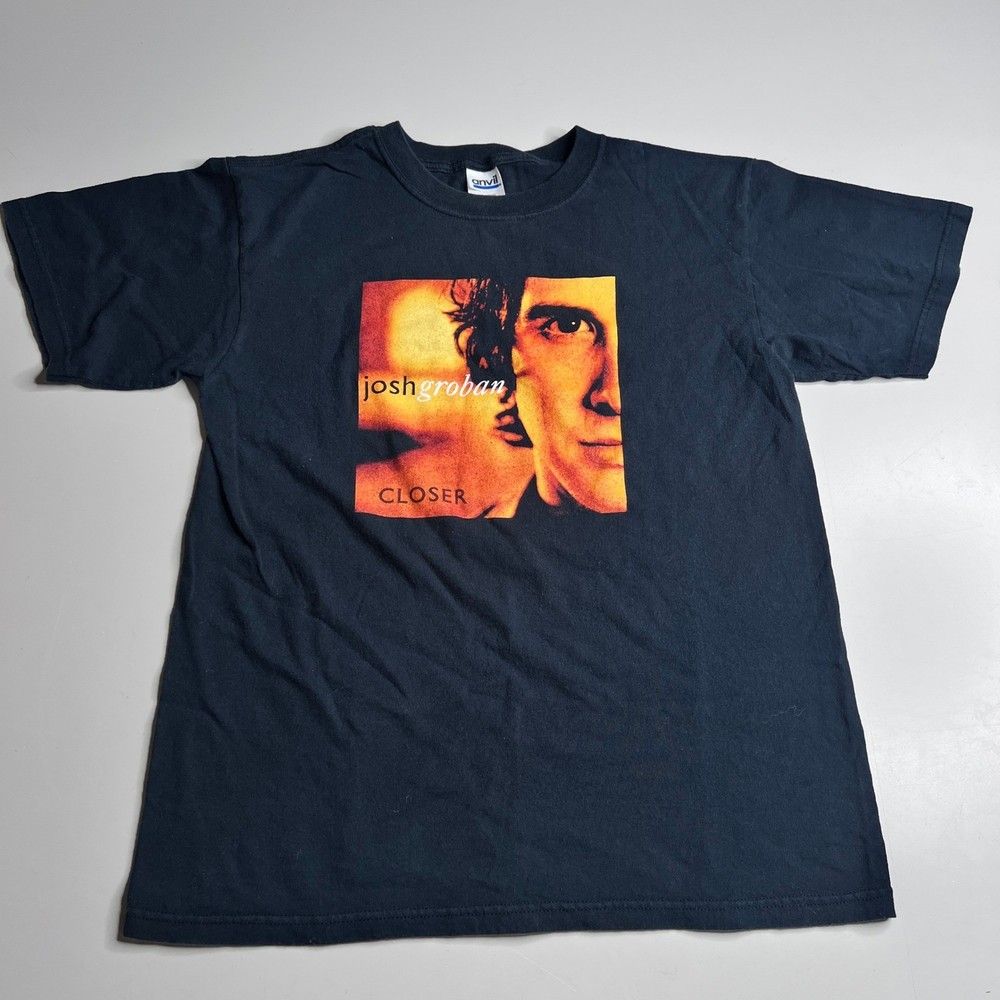 Josh Groban Closer 2005 Tour T-Shirt Mens Medium Black Anvil Graphic Tee