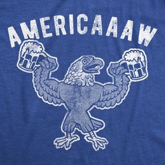 Americaaaw Mens Fitness Tank Funny 4th Of July Merica Bald Eagle Beer Drinking