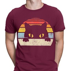Funny Cat Shirt Retro Kitten Animal Lover Graphic Unisex Tee
