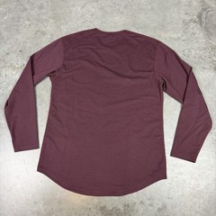Bylt T Shirt Mens Large Burgandy Drop Cut Long Sleeve Stretch Preowned