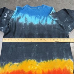 Led Zeppelin T Shirt Mens Large Multicolored Long Sleeve Tie Dye Flaws Preowned