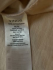 Vince Men’s Cotton T-Shirt Medium Warm Nude Made in USA