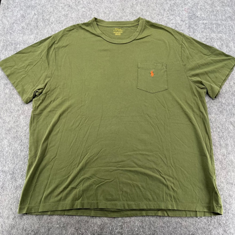 Polo Ralph Lauren Shirt Mens Size 2XB Green Pony Short Sleeve Casual Cotton
