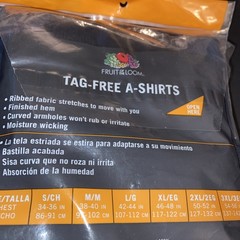 Fruit Of The Look Mens’ Tag Free Cotton A-Shirts / 2 In Pack / MEDIUM