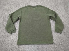 London Fog Thermal Shirt Mens L Green Long Sleeve Ribbed Knit Fleece Lined