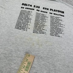 Vintage Screen Stars T Shirt Gray Delta Army 4th Platoon Mens Size Large L