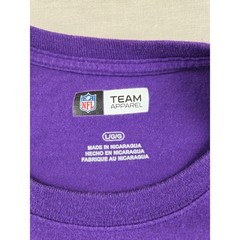 NFL Team Apparel Super Bowl LII 52 Minnesota 2018 Purple Graphic T-Shirt Mens L