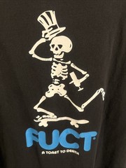 FUCT A TOAST TO DEATH LONG SLEEVE TEE SHIRT Size LARGE Black