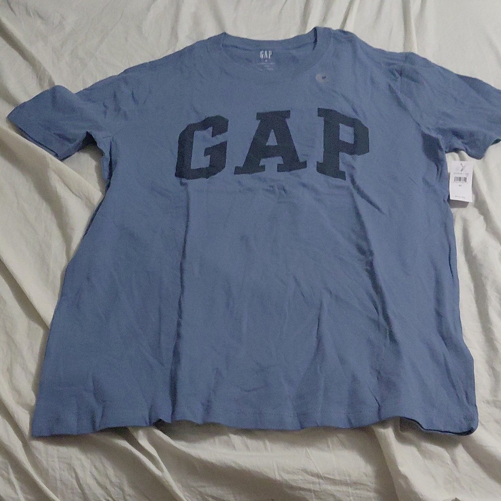 Gap Everyday Soft Crew Men’s Blue Logo Crew Neck Short Sleeve T-Shirt Size M