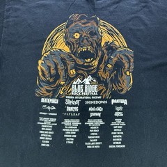 2023 Blue Ridge Rock Festival Shirt Virginia Official Lineup Dbl Sided Bear XL