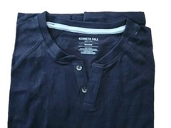 NWT Kenneth Cole Men’s Slim Fit Techni-Cole Stretch 2 Button T Shirt Navy Medium