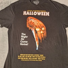 Halloween 1978 Classic Movie Poster Large Black T-Shirt Michael Myers Horror Tee