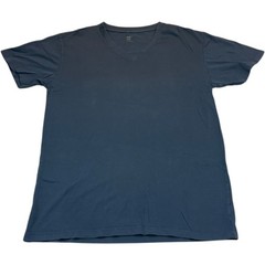 GAP Men’s Size Small Blue Short Sleeve V-Neck Plain Tee Solid Flat Front