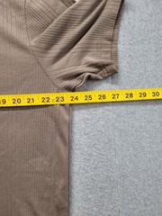 Clairborne Men Shirt XL Brown Crew Neck Short Sleeve Flat Front Casual Tee