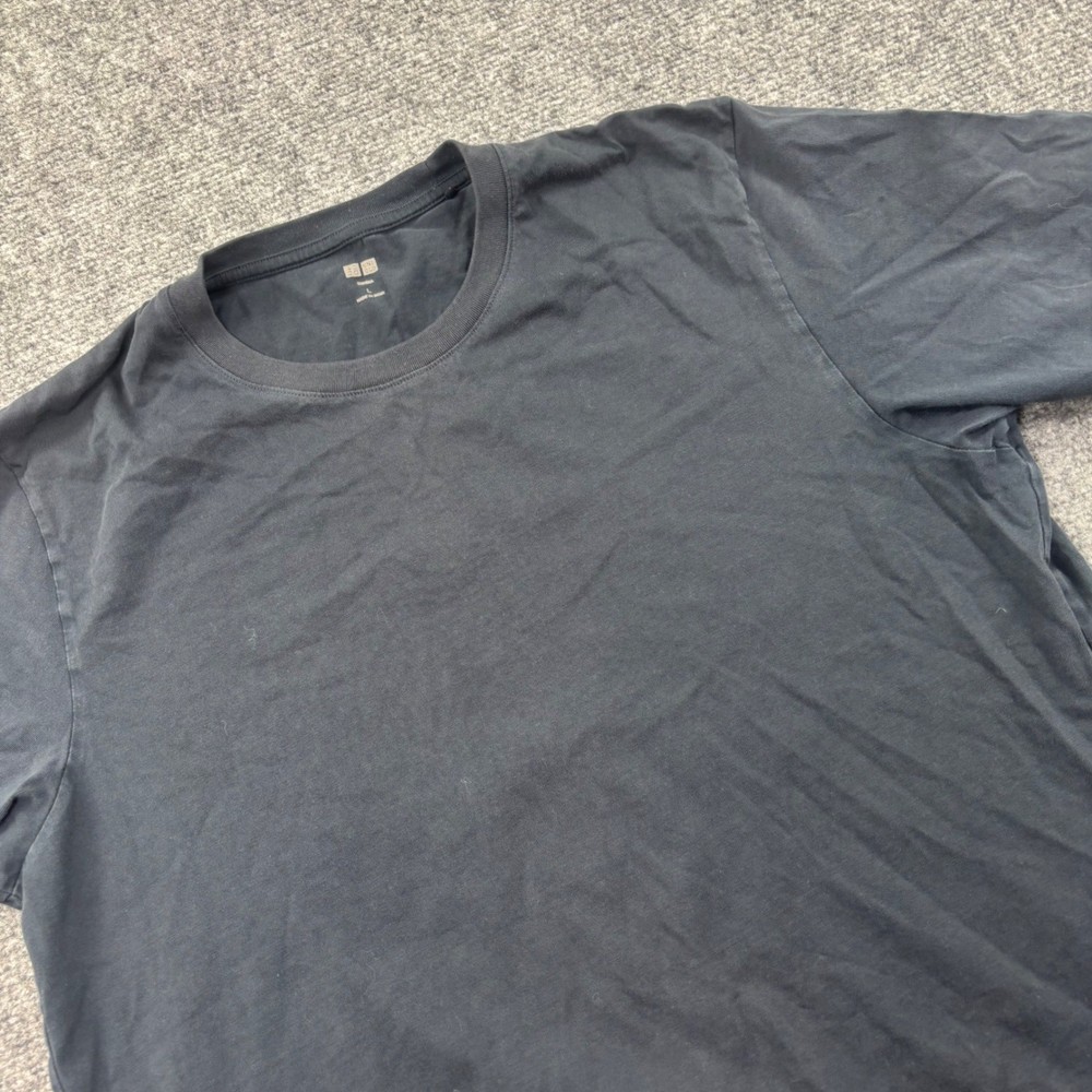 Uniqlo Supima Cotton T-Shirt Large Dark Gray Crew Neck Short Sleeve Mens