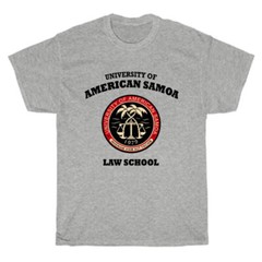 University of American Samoa Law School Men’s Gray T-Shirt Size S to 5XL