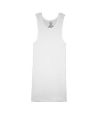 George Mens 6 Pack A-Shirt White Tank Tag Free Comfort Multiple Sizes NEW!