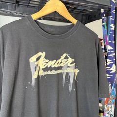 Fender Custom Shop Men’s T-Shirt Black Size XL Guitar Back Graphic Print