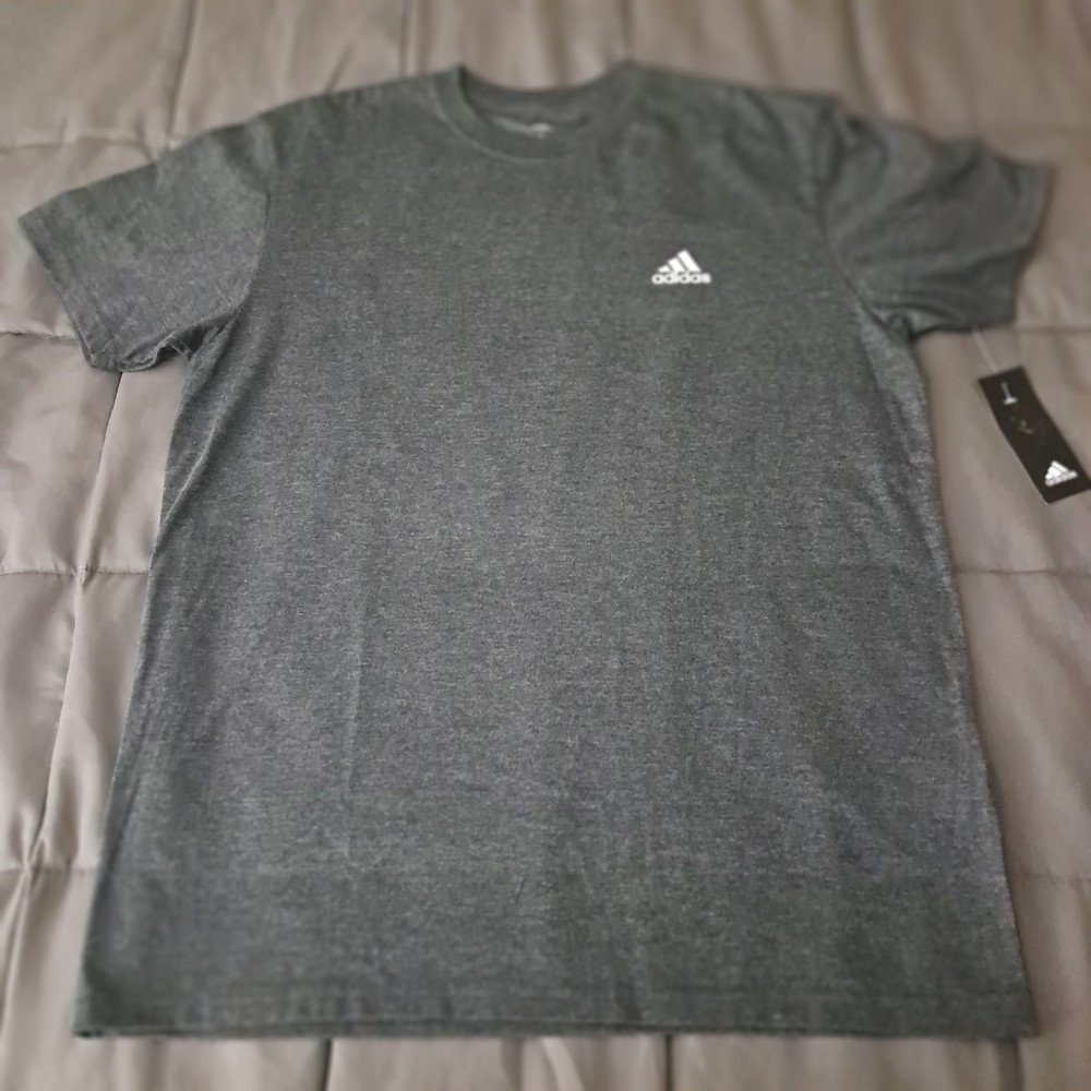Adidas Golf T-Shirt Men Large Dark Gray Logo Tee NWT