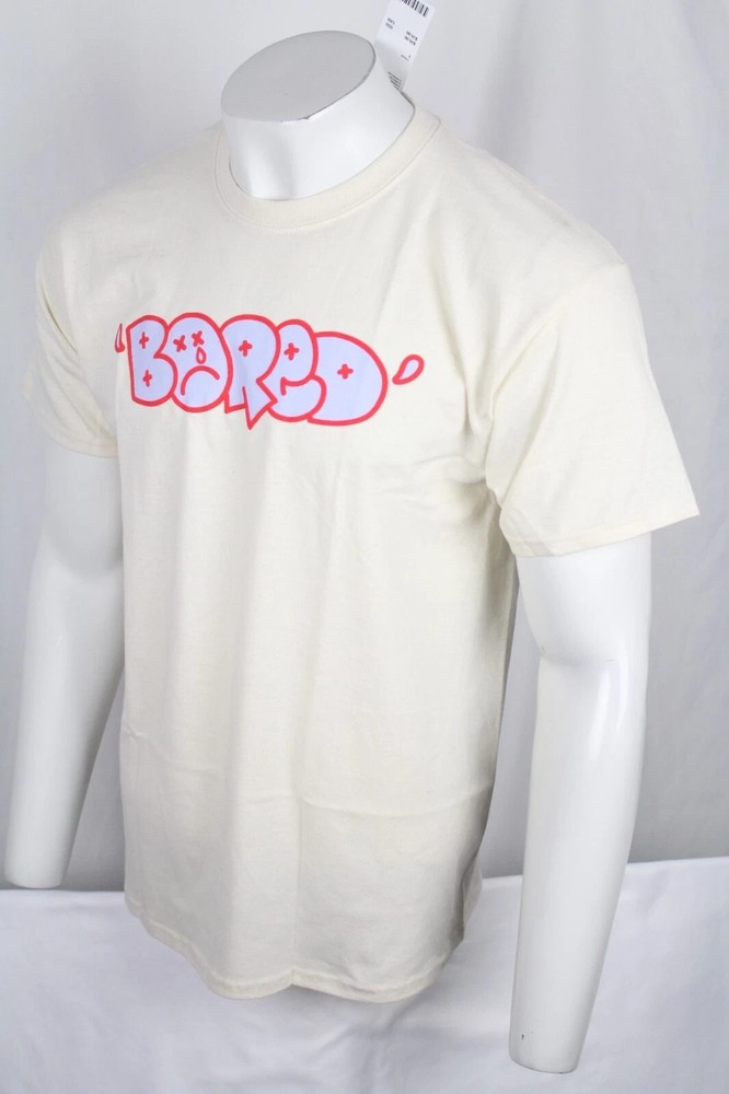 Fifth Sun Men’s Bored T Shirt Short Sleeve L Large Natural White