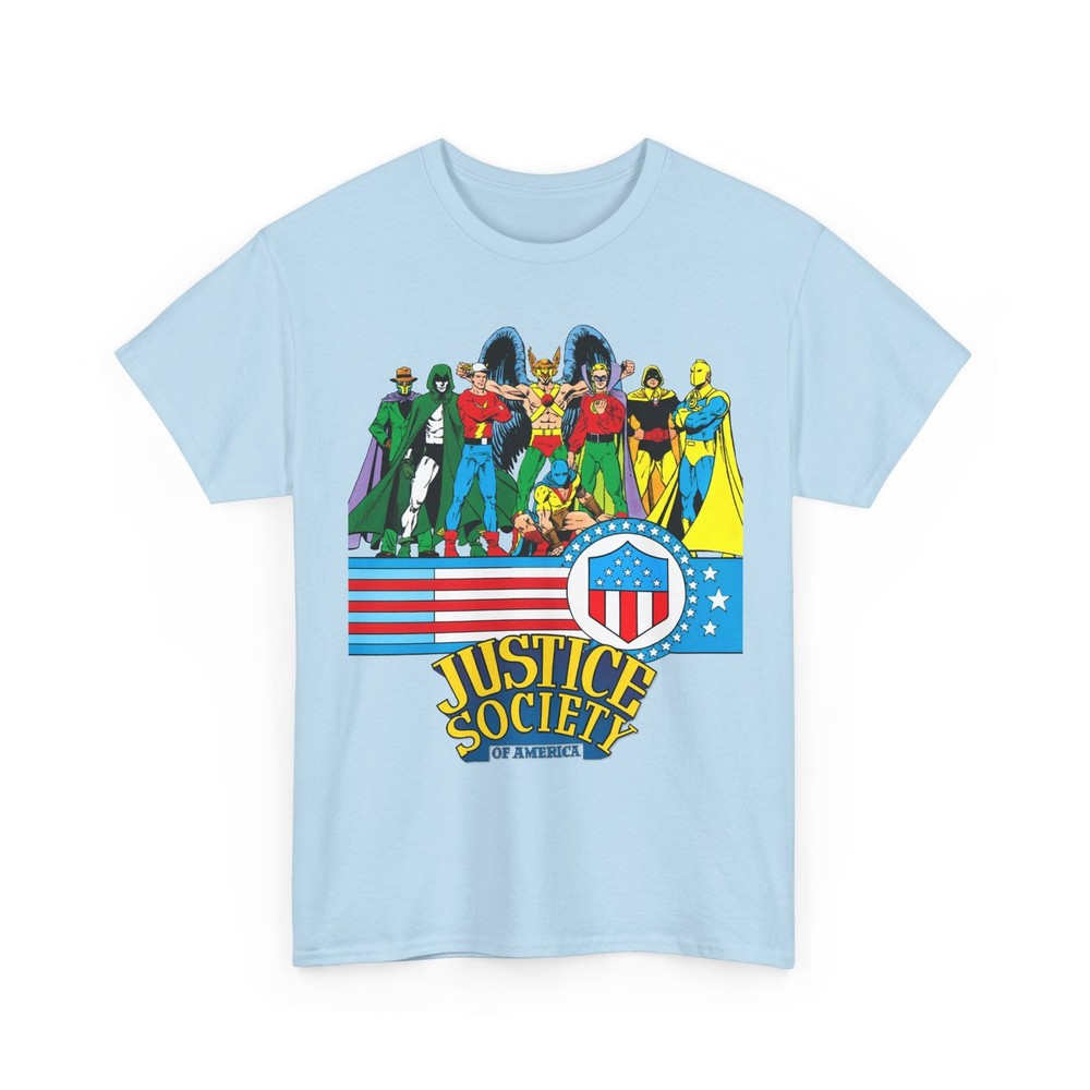 Justice Society T-Shirt George Perez Art DC Comics JSA Retro Vintage-Style Tee